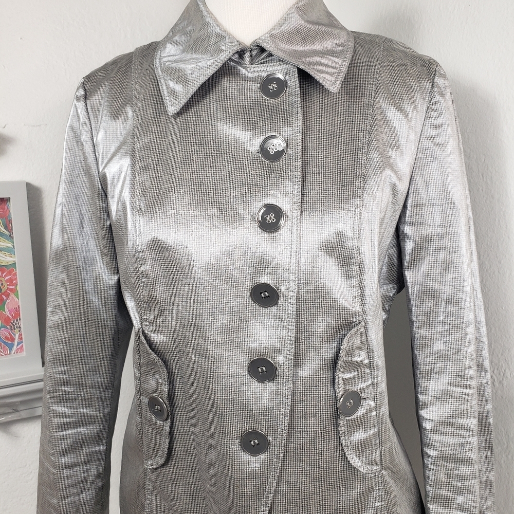 Armani Collezioni Silver Gray Plaid Check Vintage Bougie Y2K Streetwear 10